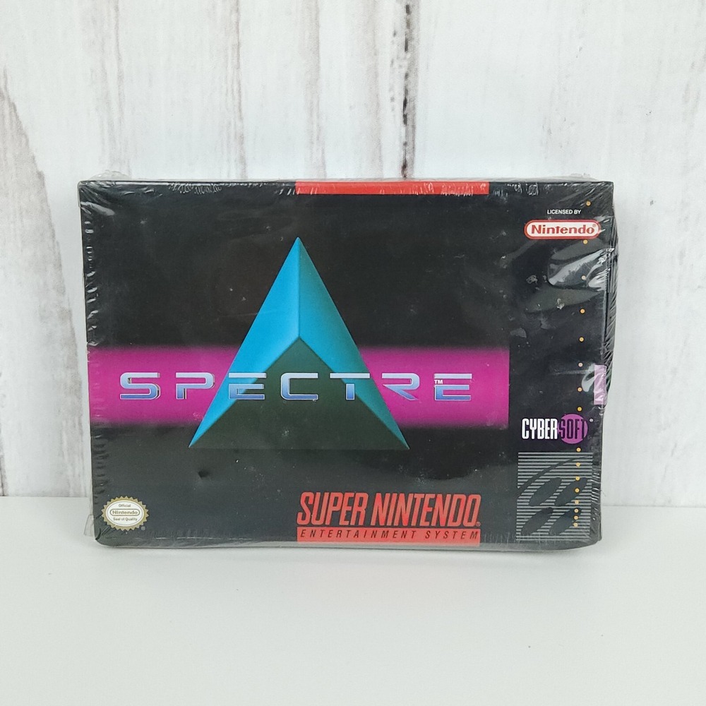 Spectre SNES Super Nintendo 1994 CyberSoft Sealed New Crushed Box 043948510149